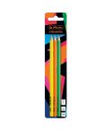 Ołówek HB, Neon Art, 3 sztuki