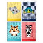 Zeszyt A5, 32 kartki w linie podwójne, Cute Animals