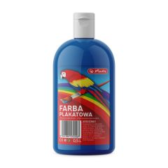 Herlitz Farba plakatowa w butelce, 500 ml, niebieska