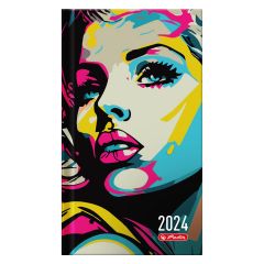 Kalendarz tygodniowy A6 POP-ART, kolorowa kobieta 2024 
