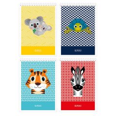 Kołonotatnik A7, 40 kartek w kratkę, Cute Animals