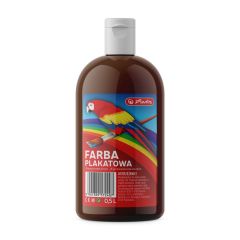 Herlitz Farba plakatowa w butelce, 500 ml, brązowa
