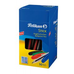 Długopis tradycyjny 4 kolory, Pelikan Super Soft Stick, ilość 50 sztuk w kartoniku