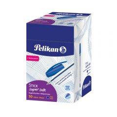 Długopis tradycyjny wkład niebieski, Pelikan Super Soft Stick, 50 sztuk