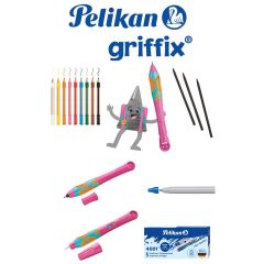 Pelikan Griffix Zestaw kl.1-3 Lovely Pink dla leworęcznych