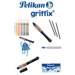 Pelikan Griffix Zestaw kl.1-3 Neon Black dla praworęcznych