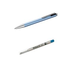 Zestaw Długopis Snap automatyczny do szkoły biura, Metallic blue, niebieski + wkład