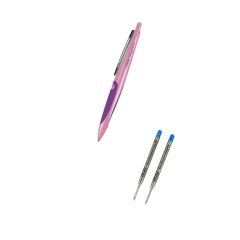 Zestaw Herlitz My.Pen  Długopis automatyczny szkolny my.pen różowo-liliowy + 2 wkłady