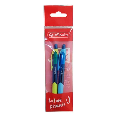 Długopis automatyczny Jelly, niebieski, 2 sztuki