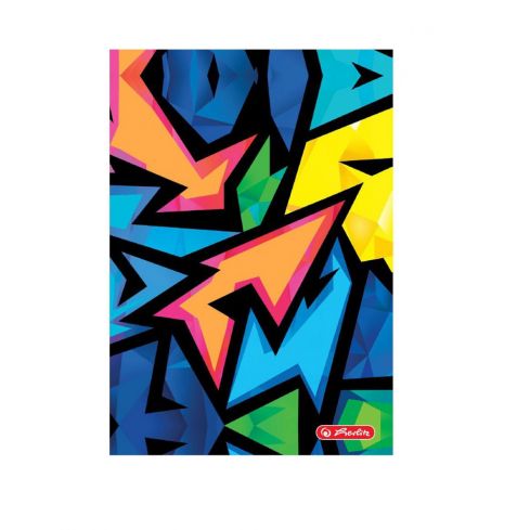 Herlitz Brulion A6, 96 kartek w kratkę, Neon Art.