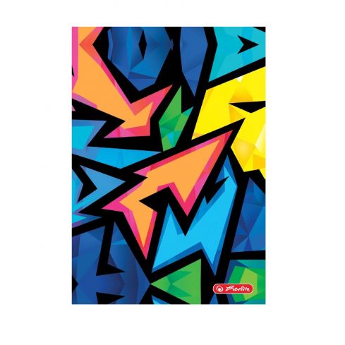Herlitz Brulion A5, 96 kartek w kratkę, Neon Art