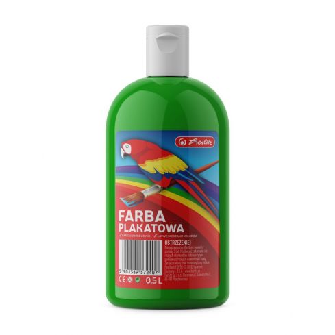 Herlitz Farba plakatowa w butelce, 500 ml, zielona