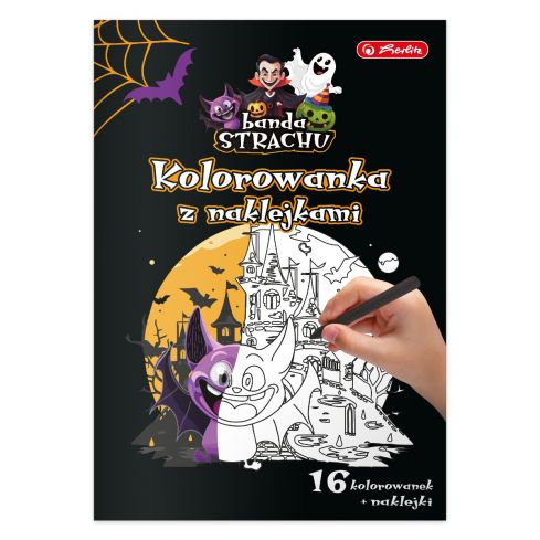 Herlitz Kolorowanka A5 na Halloween z naklejkami, 16 stron