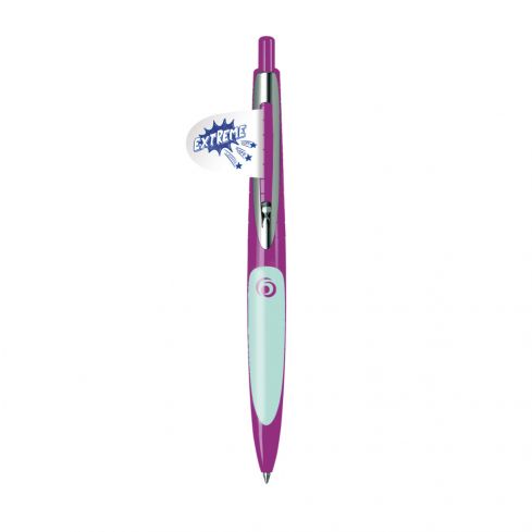 Herlitz My.Pen Długopis automatyczny szkolny, niebieski wkład, fioletowow-miętowy bez opakowania