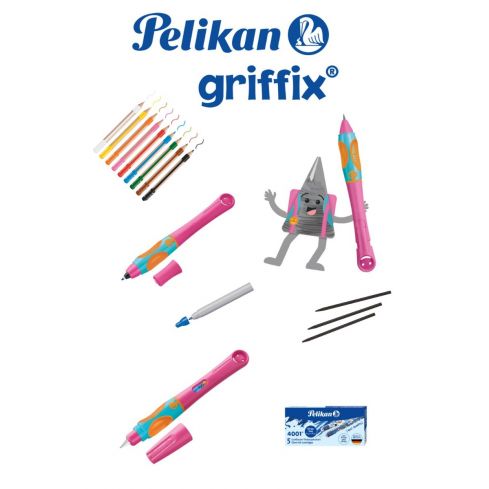 Pelikan Griffix Zestaw kl.1-3 Lovely Pink dla praworęcznych
