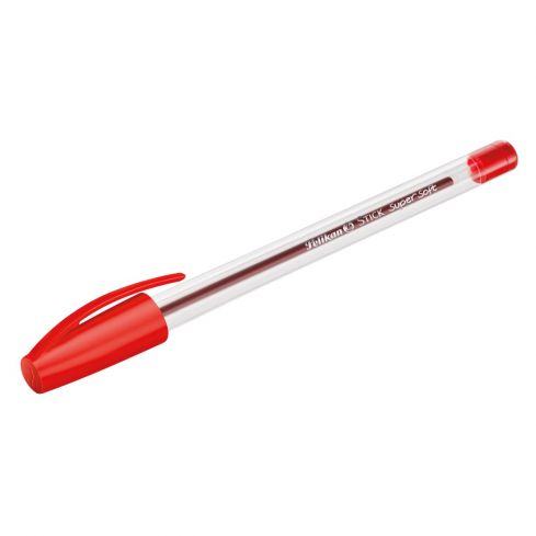 Długopis tradycyjny wkład czerwony, Pelikan Super Soft Stick, 12 sztuk