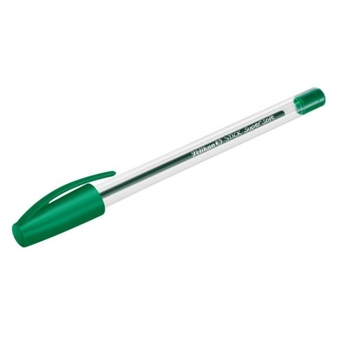 Długopis tradycyjny wkład zielony, Pelikan Super Soft Stick, 12 sztuk