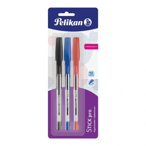Długopis Stick Pro K91 mix, 3 sztuki