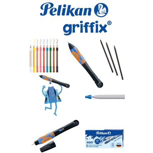 Pelikan Griffix Zestaw kl.1-3 Neon Black dla leworęcznych