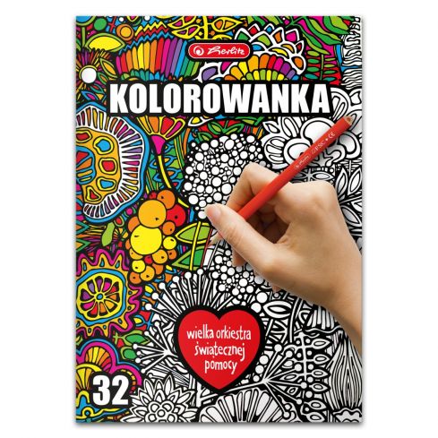 Herlitz Kolorowanka, 32 strony, WOŚP, Pol'and'Rock Festival